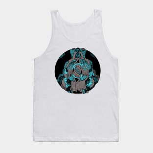 Blue Grey Circle of Ornament Tank Top